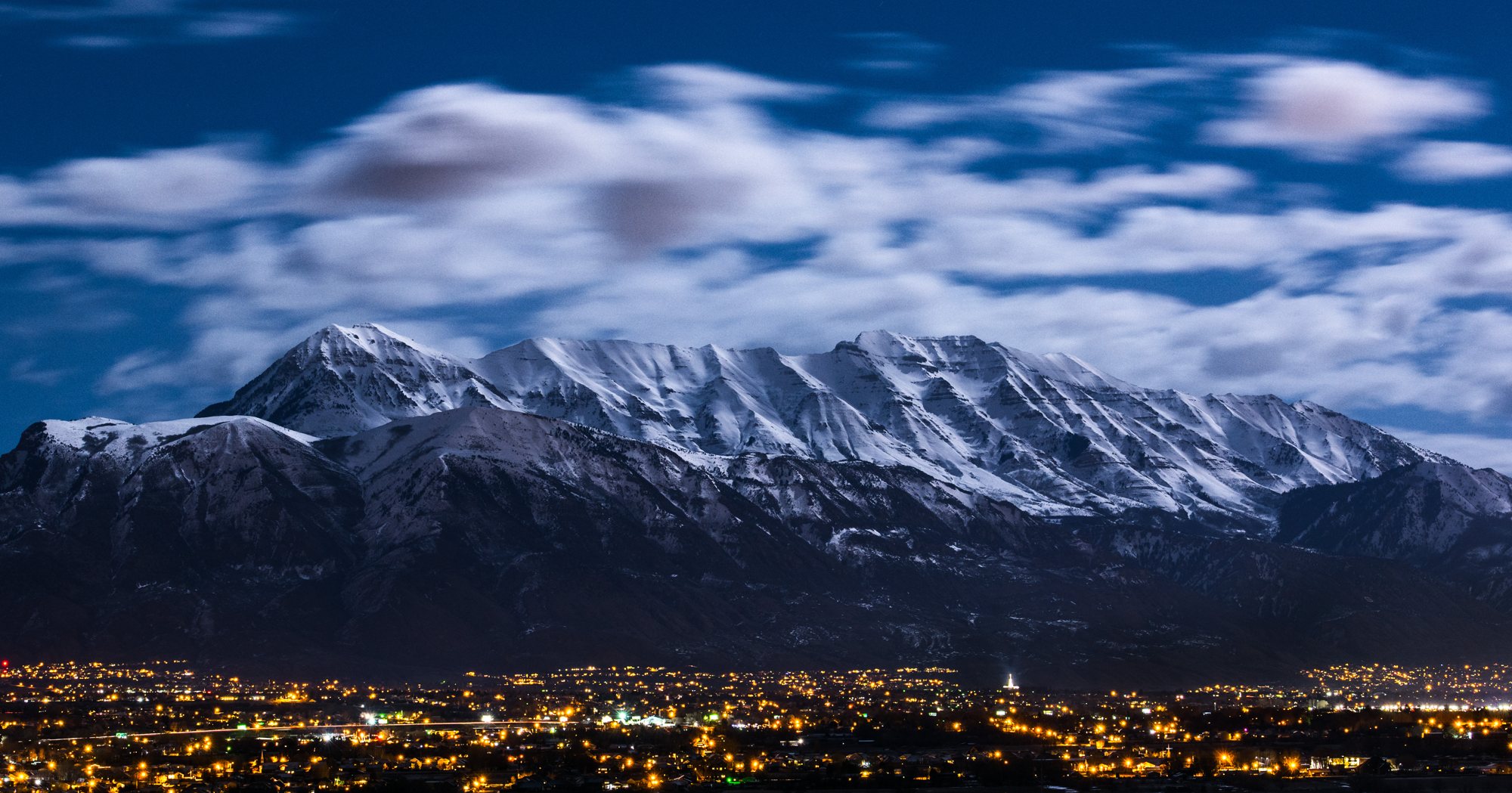 Wasatch Front at dusk